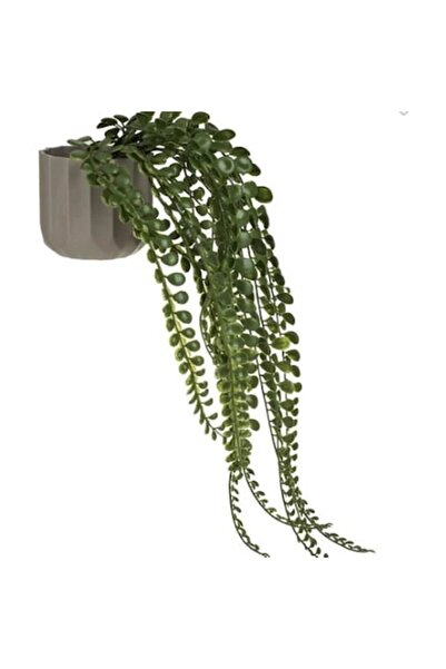 OEM Διακοσμητικό γλάστρα σε χρώμα γκρι-καφέ με τεχνητό φυτό σε πράσινο χρώμα ...