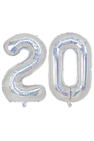 OEM Комплект от 2 фолийни балона, ESB, холографски, 20-та годишнина, 105 см