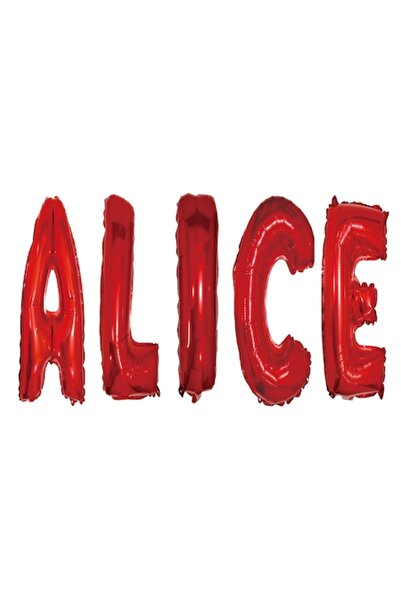 OEM Set baloane cu litere „Alice” - Roșu, 40 cm