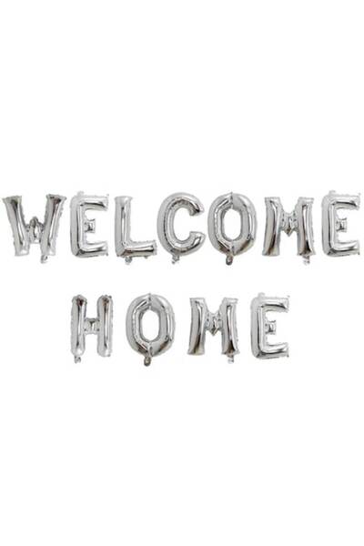 Shop Carnaval Balon folie cu text - BINE AȚI VENIT ACASĂ, Argintiu, 41 cm