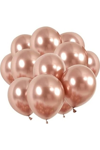 OEM Σετ 100 μπαλόνια από λατέξ Chrome, ESB, 30 cm, ροζ χρυσό