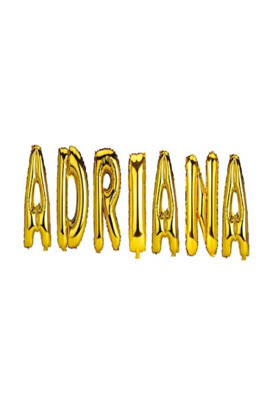 OEM Σετ μπαλόνια με γράμματα Adriana, χρυσό, 40 εκ.
