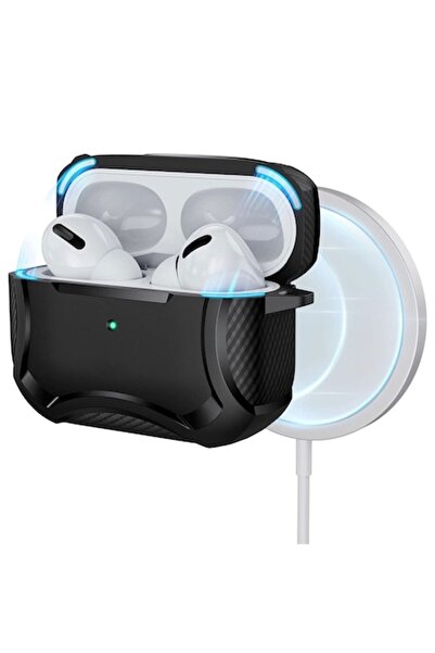 FONIX Carcasă rezistentă la șocuri, compatibilă cu Apple AirPods Pro 1, fibră...