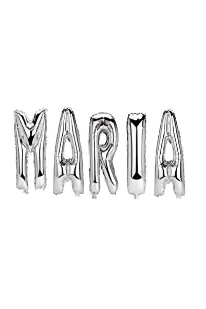 OEM Set baloane cu litere „Maria”, argintii, 40 cm