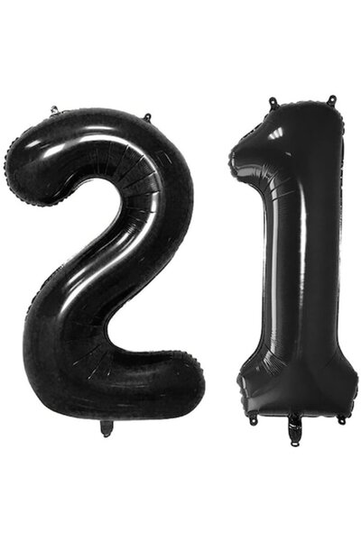 OEM Set 2 baloane folie, ESB, Negru, aniversare 21 ani, 100 cm