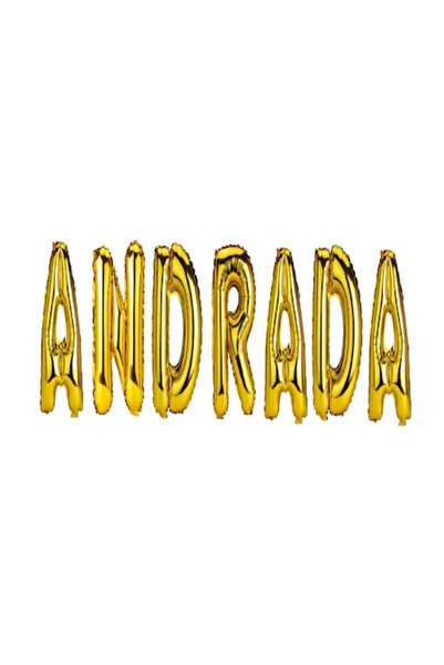 OEM Set de baloane cu litere „Andrada”, aurii, 40 cm