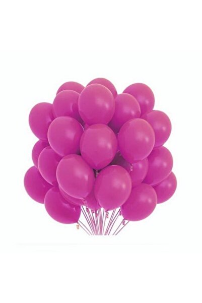 Kindi Kids Set of 100 latex balloons, Kindi, 25 cm, fuchsia pink