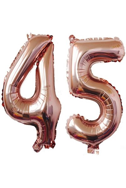 OEM Комплект от 2 фолийни балона, ESB, розово злато 45-та годишнина, 100 см