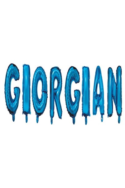 OEM Set baloane cu literă nume Giorgian, albastre, 40 cm