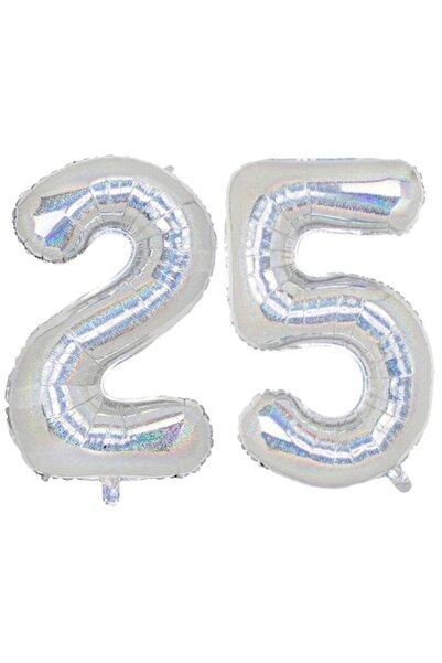 OEM Set 2 baloane folie cifra, ESB, Holografic, aniversare 25 ani, 100 cm
