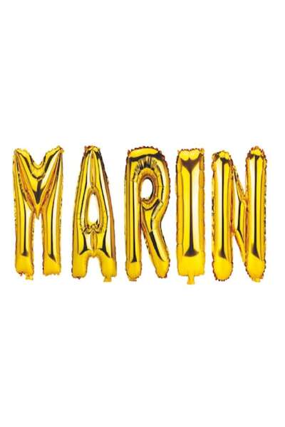 OEM Set Baloane Litere Nume Marin, Auriu, 40Cm