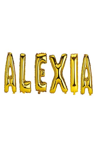 OEM Set baloane cu litere „Alexia” - Auriu - 40 cm