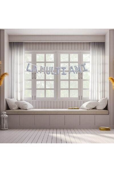 OEM Set of 10 "Happy Birthday" Metallic Foil Balloons, Silver