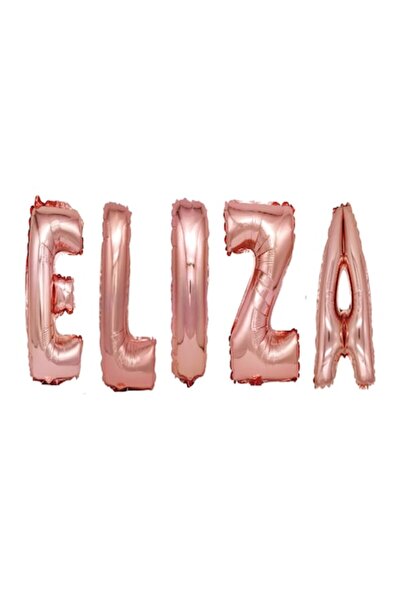 OEM Σετ μπαλόνια με γράμματα Eliza, ροζ χρυσό, 40 εκ.