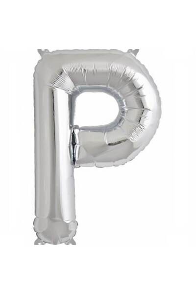 OEM Αλουμινένιο μπαλόνι γράμμα P, ESB, 40 cm, ασημί
