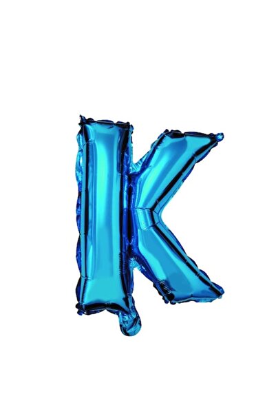 OEM Balon folie metalică albastru, Mirific Party, litera K, 40 cm