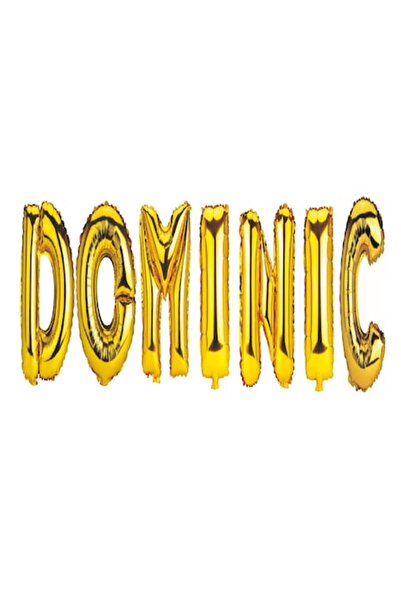OEM Σετ μπαλόνια με γράμματα Όνομα Dominic, χρυσό, 40 cm