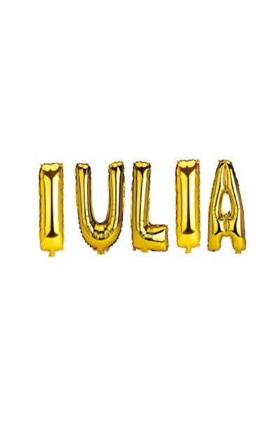 OEM Set of Balloons with Letters Name Iulia, Gold, 40Cm