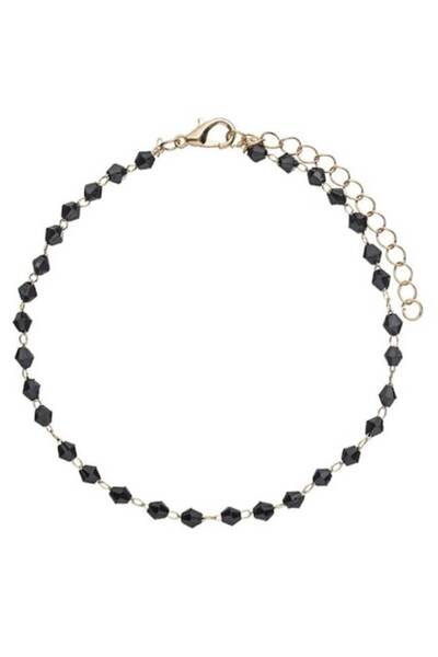 SUMMER Adjustable Foot Bracelet, Gold/Black