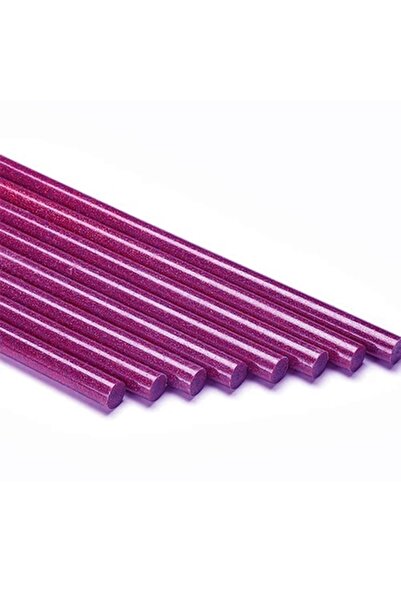 FONIX Set 10 bețișoare colorate din silicon cu sclipici, Comando Crafts, pentru pistol de lipit