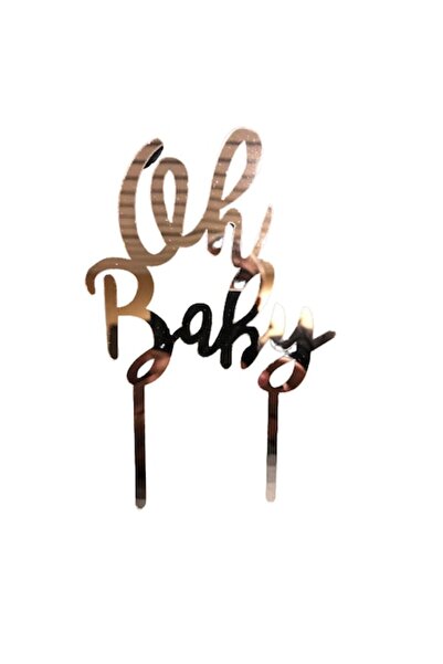 OEM Decor tort model Oh Baby, argintiu, 10x15cm