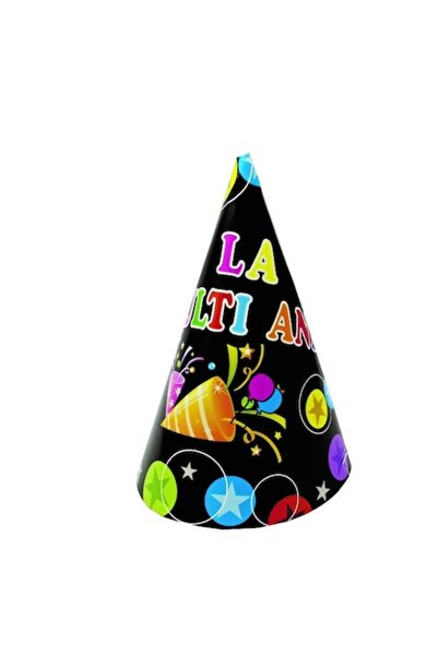 OEM Σετ καπέλα, Χρόνια πολλά, μαύρο, 8 τεμάχια