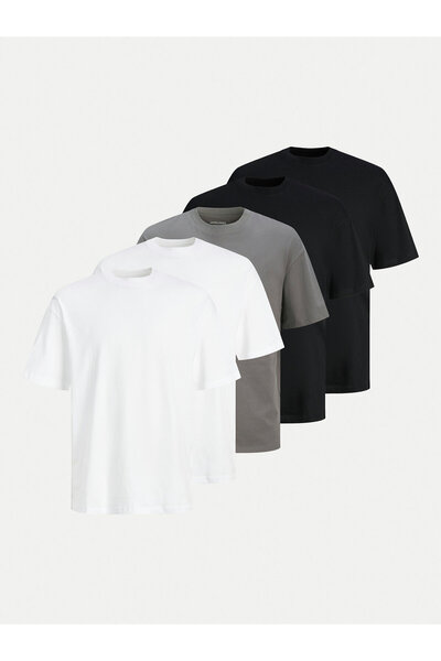 Jack & Jones Jack Jones Ανδρικό Σετ 5 Μπλουζάκια 12284199 Πολύχρωμα