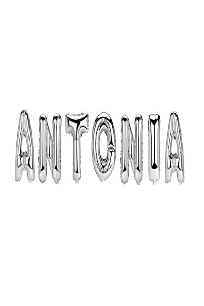 OEM Set Balloons Letters Name Antonia, Silver, 40Cm