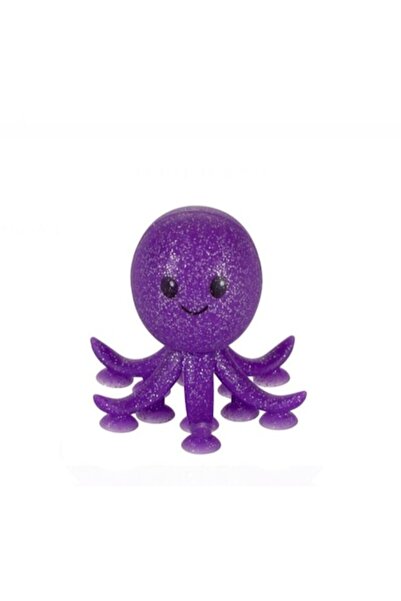 OEM Jucărie Caracatiță Fericită Mov Argintie cu Ventuze 7 cm