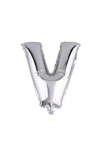 OEM Balon Folie Litera V, ESB, 35 cm, Argintiu