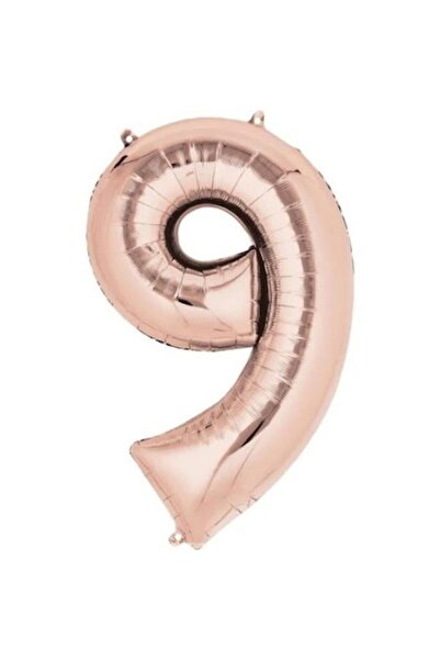 OEM Balon folie, ESB, auriu roz, numărul 9, 105 cm
