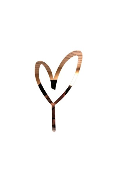 OEM Cake topper model Inima, Argintiu, 10x14cm