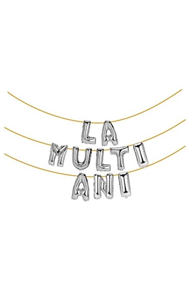 Mirific Party Baloane folie metalizată argintie 'La multi ani' Mirific Party,...