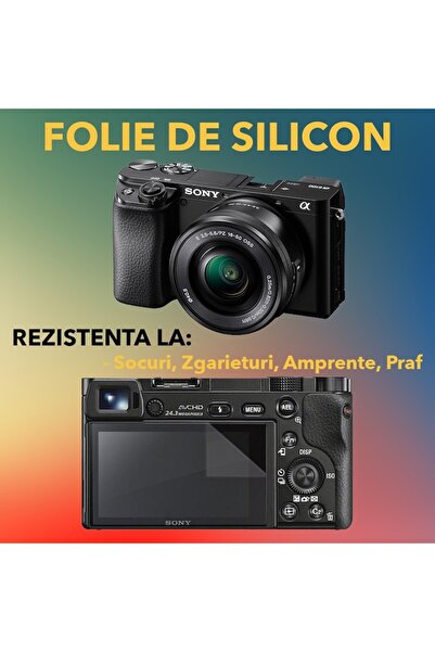 COMANDO Protection Set Compatible with Sony A6100, Focus Shield, 4 Durable Silicone Films for E