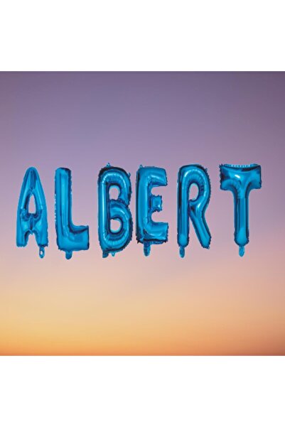 OEM Set baloane litere nume Albert, albastru, Wili Topper, 40 cm