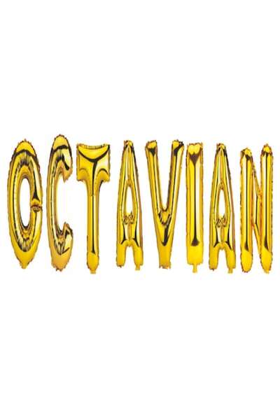 OEM Set Baloane Litere Nume Octavian, Auriu, 40Cm