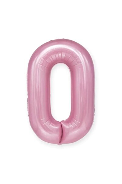 Partydeco Balon folie numărul 0 roz 100cm
