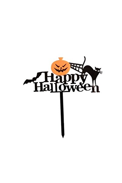 OEM Decor tort Halloween fericit, negru și portocaliu, m1