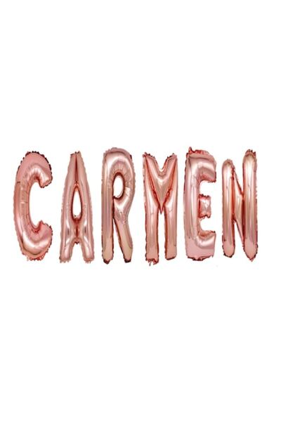OEM Set Baloane Litere Nume Carmen, Roz gold, 40Cm