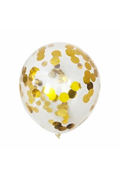 OEM Balon latex auriu cu confetti 30 cm