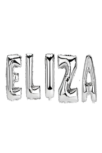 OEM Set Balloons Letters Name Eliza, Silver, 40cm