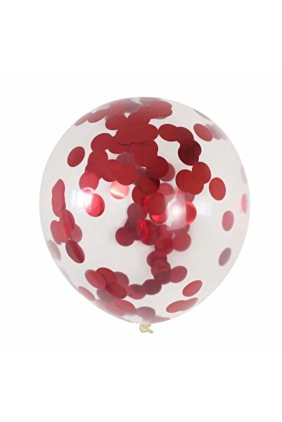 OEM Latex Balloon with Red Confetti 30cm
