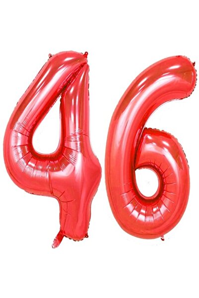 OEM Set de 2 baloane folie ESB, Roșu, aniversare 46 de ani, 105 cm