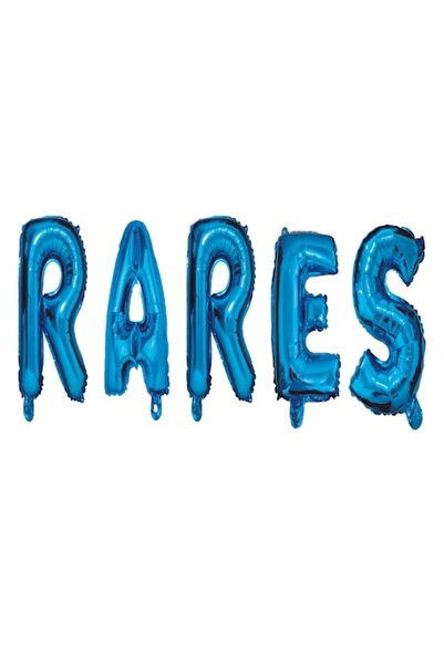 OEM Σετ μπαλονιών με γράμματα Rares, μπλε, DOMI PARTY & GIFTS, 40 εκ.