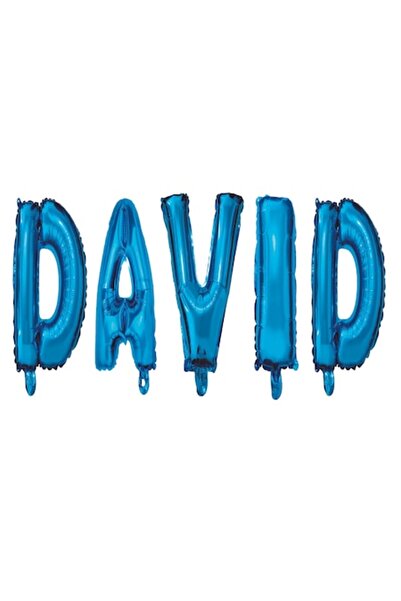 OEM Set de baloane cu litere „David” - Albastru - 40 cm