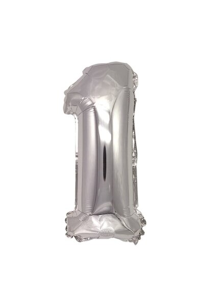 Mirific Party Balon folie argintie, numărul 1, 40 cm -