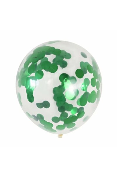 OEM Πράσινο μπαλόνι από λατέξ με κομφετί 30cm