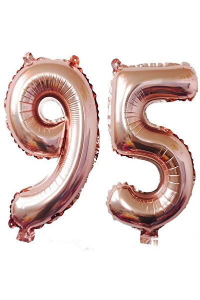 OEM Set de 2 baloane folie, ESB, auriu roz, aniversare 95 de ani, 100 cm