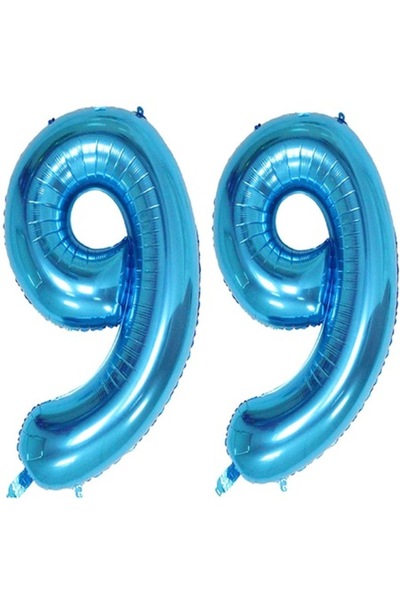 OEM Set 2 baloane folie, ESB, Albastru, aniversare 99 ani, 100 cm