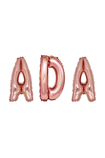 OEM Σετ μπαλόνια με γράμματα «Ada», ροζ χρυσό, 40 cm